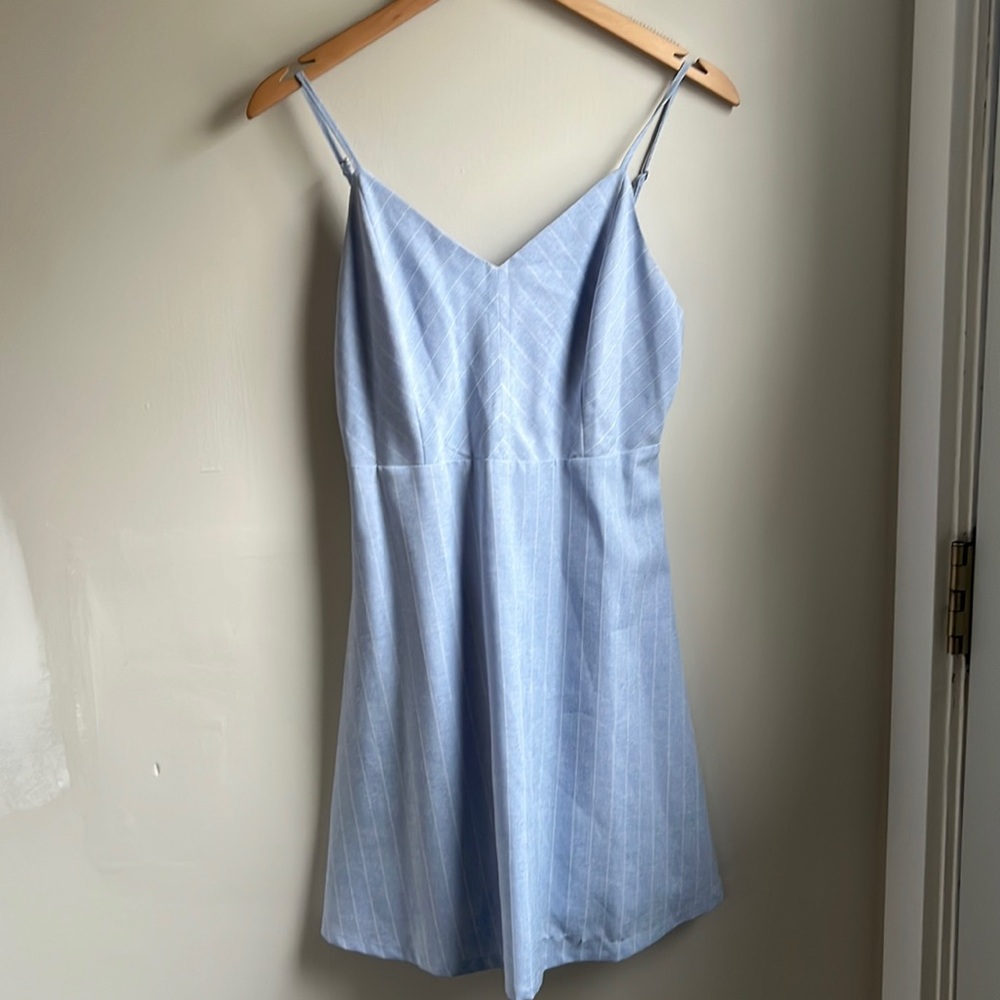 Lulus light blue striped dress